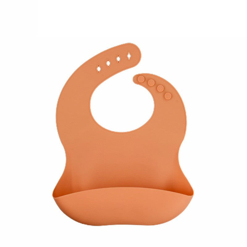Baby Adjustable Feeding Silicone Bib Waterproof and Easy Clean