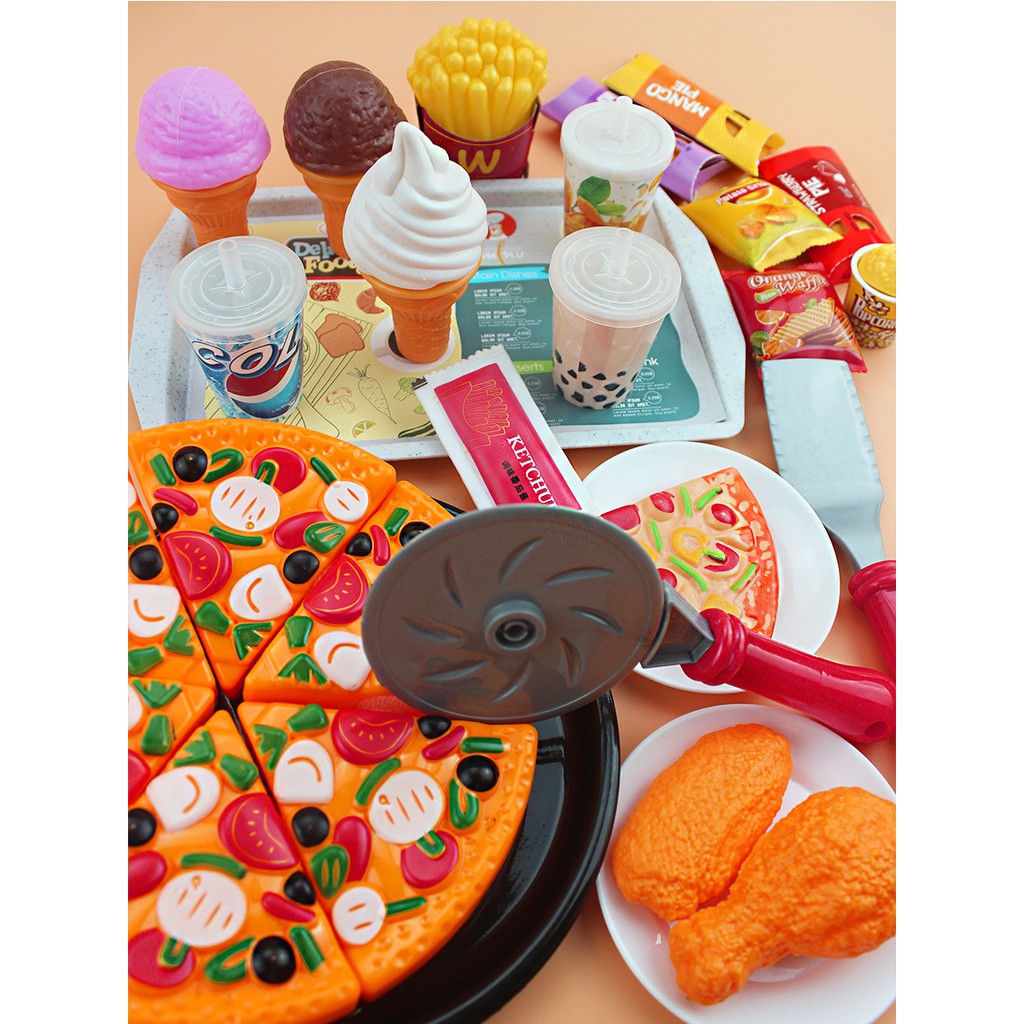 Kids 56pcs Pretend Play Breakfast Food Set 88pcs Children Toys