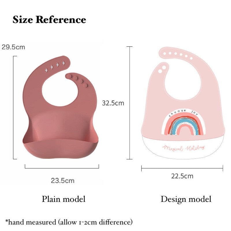 Baby Adjustable Feeding Silicone Bib Waterproof and Easy Clean