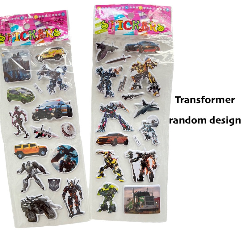 Kids 3D Cartoon Stickers for Children Goodie Bag