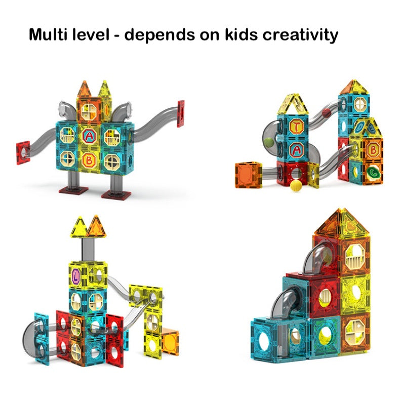 Kids 3D Magnetic Tiles Building Blocks Educational Stacking Magnet Toys