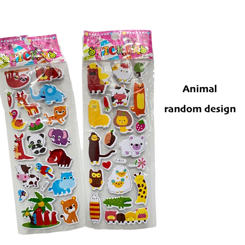 Kids 3D Cartoon Stickers for Children Goodie Bag