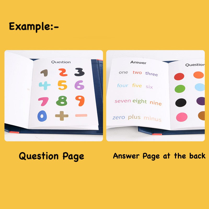 Kids Early Learning Spelling Book with Magnetic Marker Board for Alphabet Matching