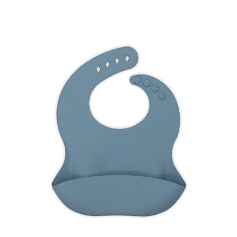 Baby Adjustable Feeding Silicone Bib Waterproof and Easy Clean