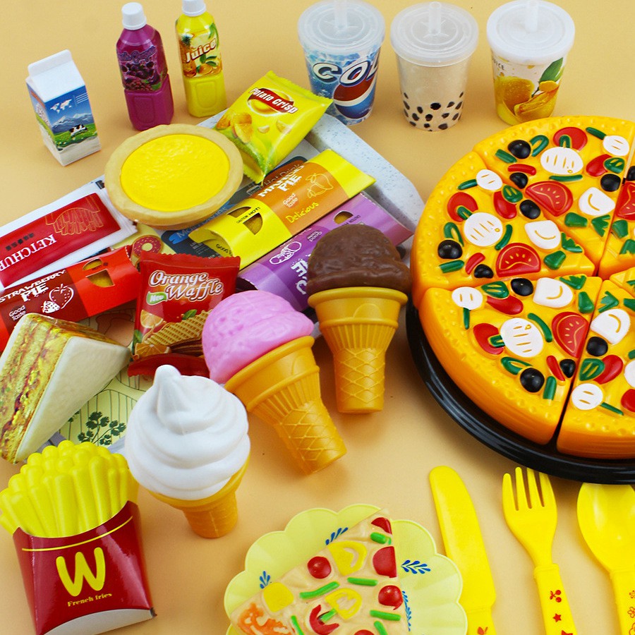 Kids 56pcs Pretend Play Breakfast Food Set 88pcs Children Toys