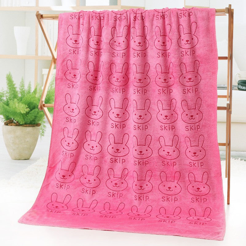 Soft Microfibre Kids Bath Towel Good Water Absorbent Towels 70x140