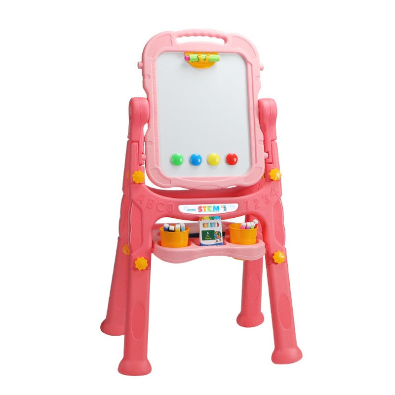 Children Multifunction Easel Drawing Board Adjustable Kids Blackboard and Whiteboard for Sketching