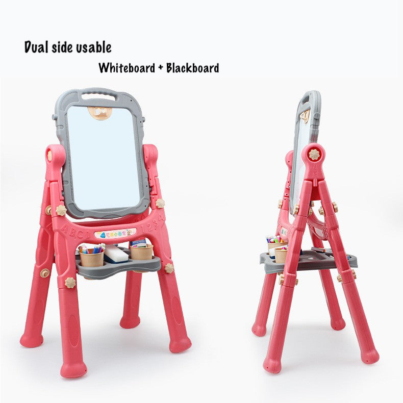 Children Multifunction Easel Drawing Board Adjustable Kids Blackboard and Whiteboard for Sketching