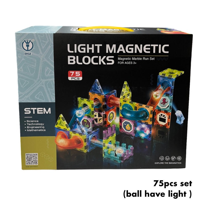 Kids 3D Magnetic Tiles Building Blocks Educational Stacking Magnet Toys
