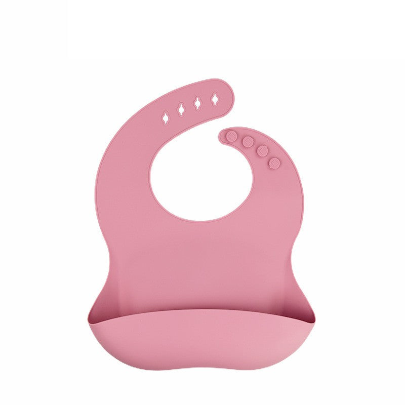 Baby Adjustable Feeding Silicone Bib Waterproof and Easy Clean