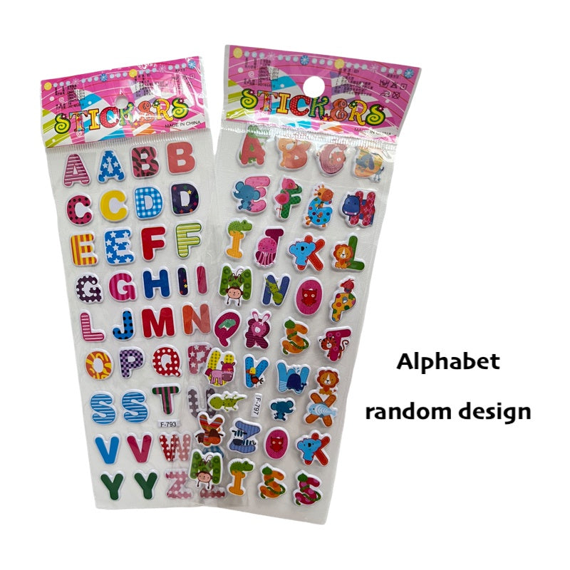 Kids 3D Cartoon Stickers for Children Goodie Bag