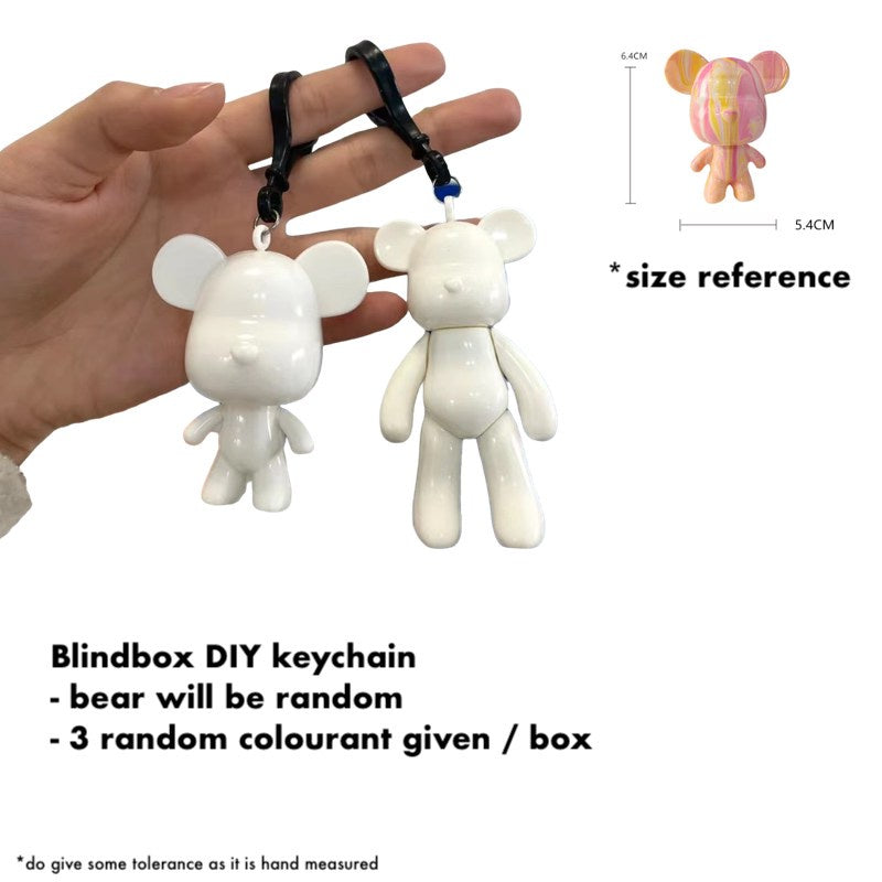 Fluid Bear DIY Keychain Blindbox Kids Goodie Bag Birthday Art Gift