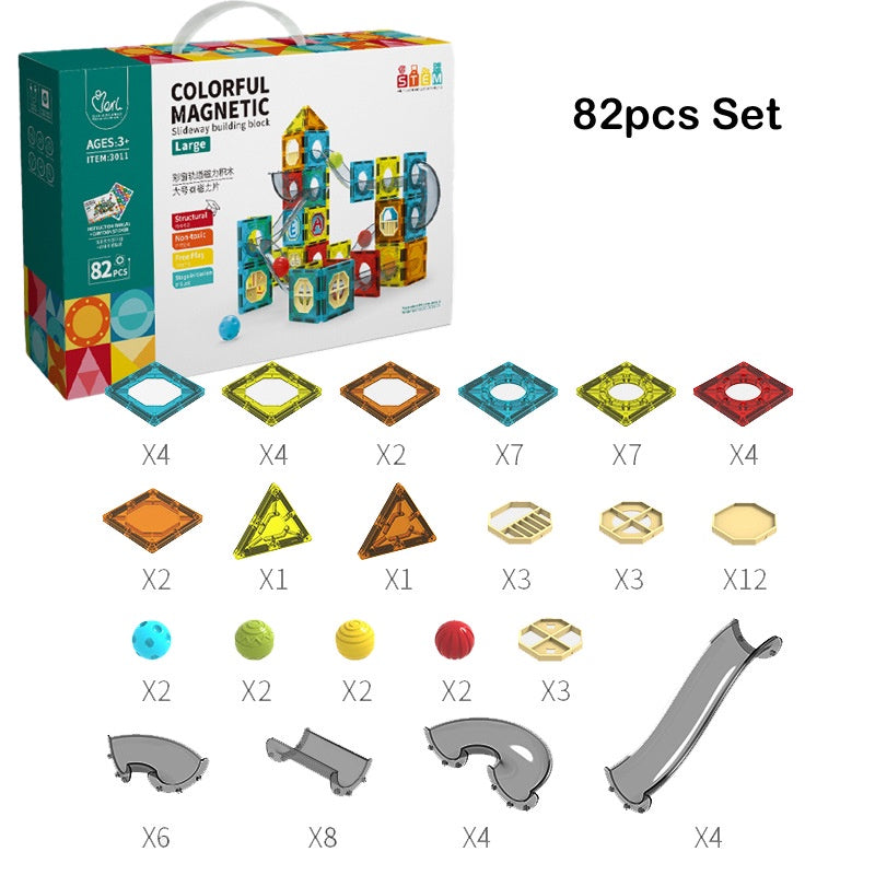Kids 3D Magnetic Tiles Building Blocks Educational Stacking Magnet Toys