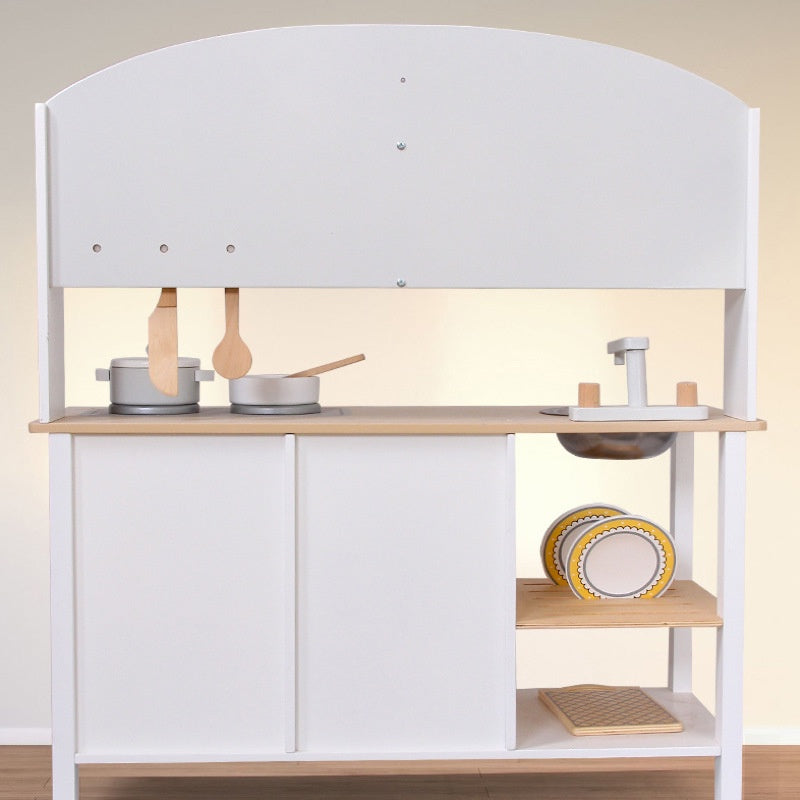 Kids Wooden Kitchen Cooking Pretend Play Toy Set