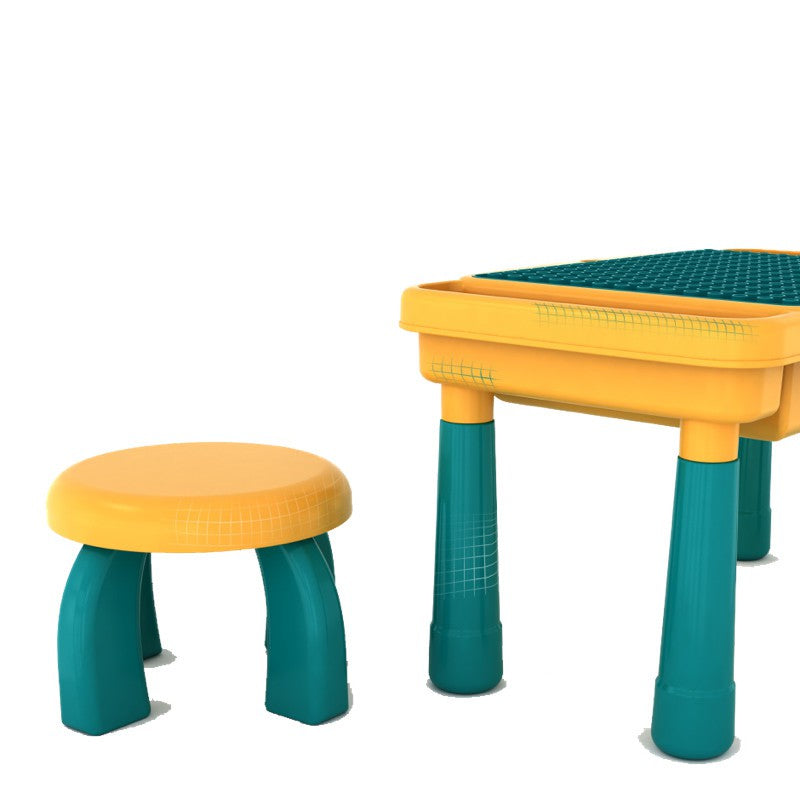 Convertible Kids Toy Blocks Table and Chair Set Nano and Big Block Bricks Toys