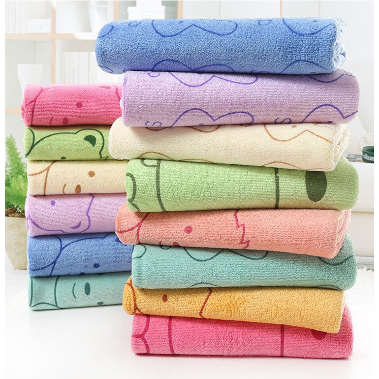 Soft Microfibre Kids Bath Towel Good Water Absorbent Towels 70x140