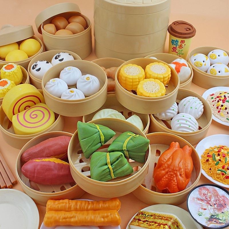 Kids 56pcs Pretend Play Breakfast Food Set 88pcs Children Toys