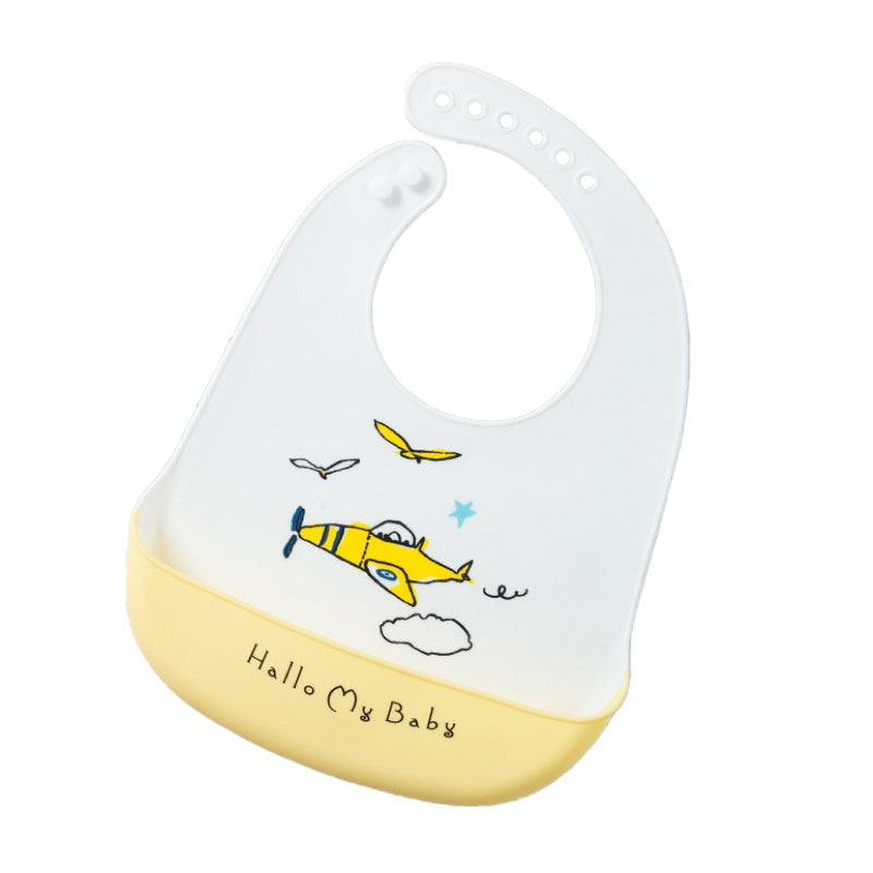 Baby Adjustable Feeding Silicone Bib Waterproof and Easy Clean
