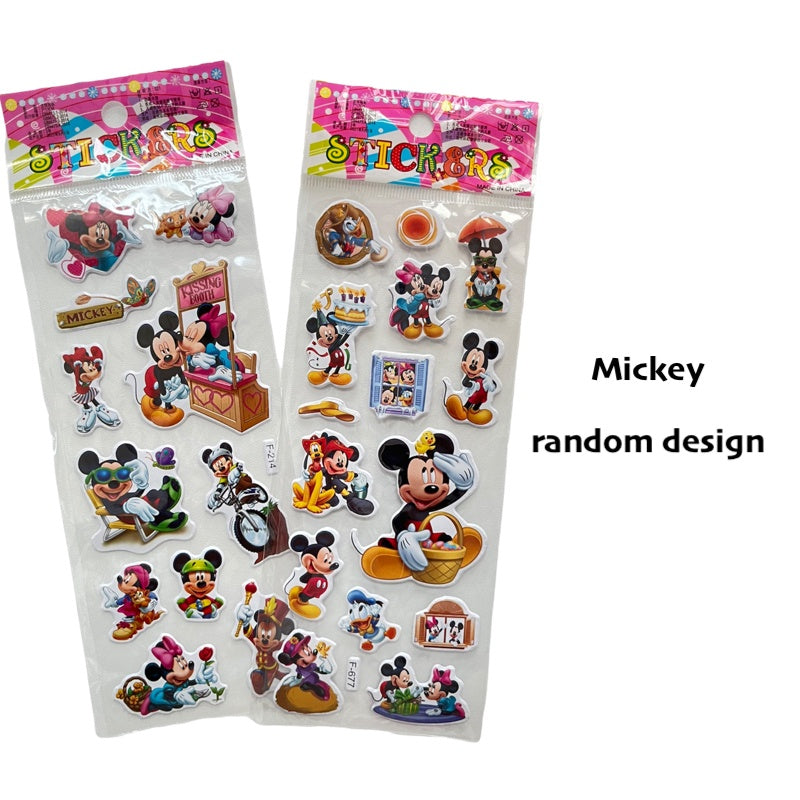 Kids 3D Cartoon Stickers for Children Goodie Bag