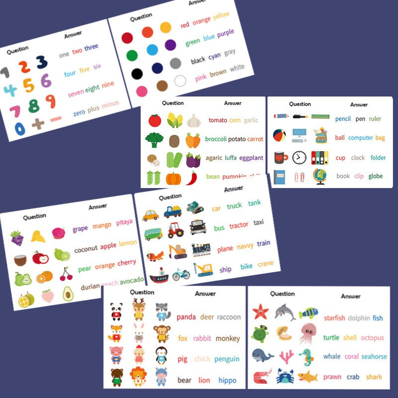 Kids Early Learning Spelling Book with Magnetic Marker Board for Alphabet Matching
