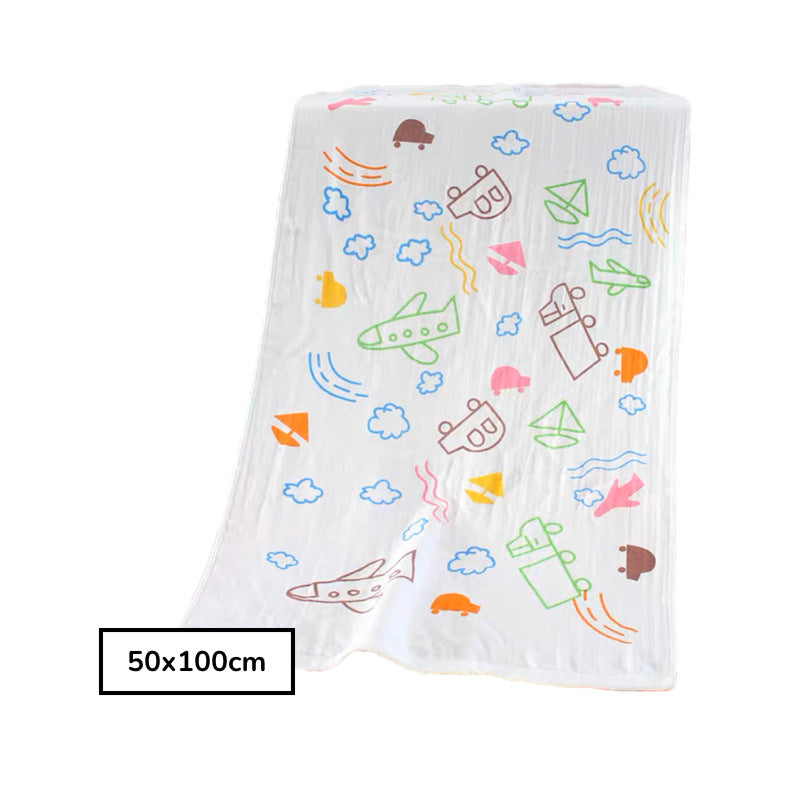 Baby Towels Cute Children Bath Towel Kids Muslin Gauze Water Absorbing Washcloths