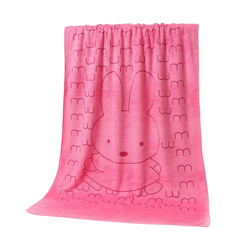 Soft Microfibre Kids Bath Towel Good Water Absorbent Towels 70x140