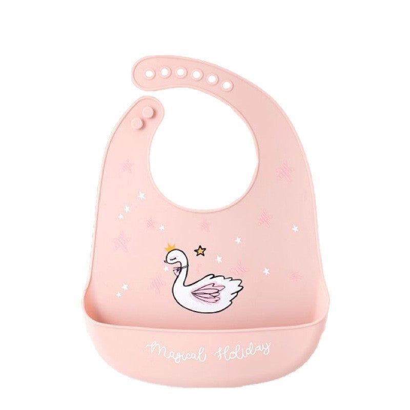 Baby Adjustable Feeding Silicone Bib Waterproof and Easy Clean