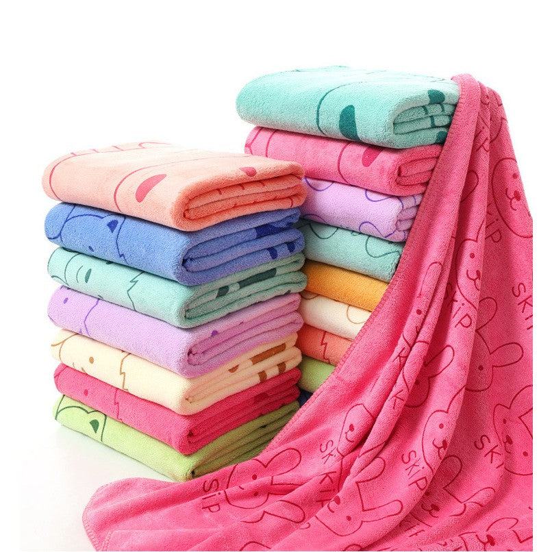Soft Microfibre Kids Bath Towel Good Water Absorbent Towels 70x140