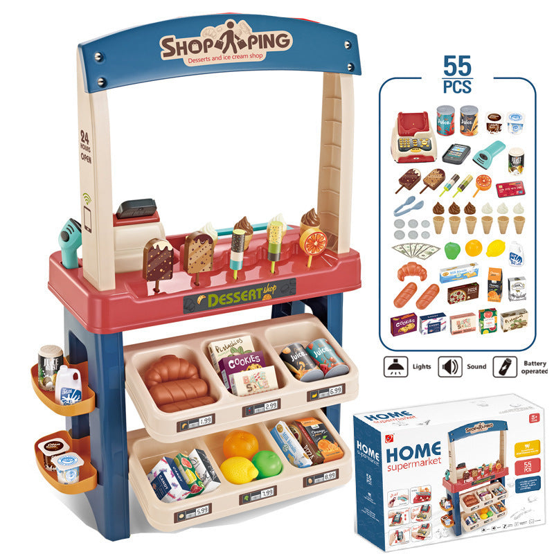 Children Pretend Play Dessert Market Toy