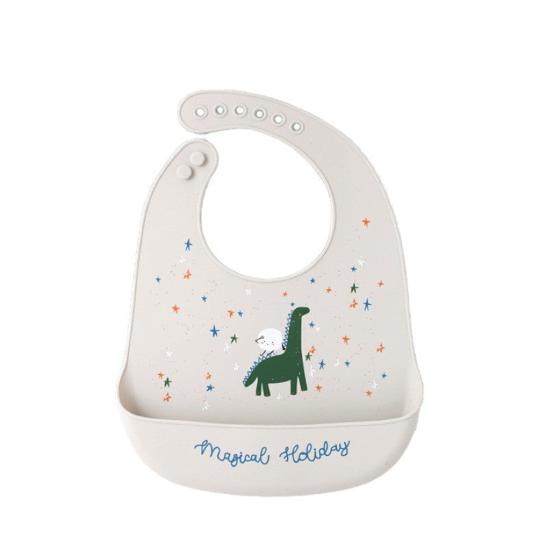 Baby Adjustable Feeding Silicone Bib Waterproof and Easy Clean