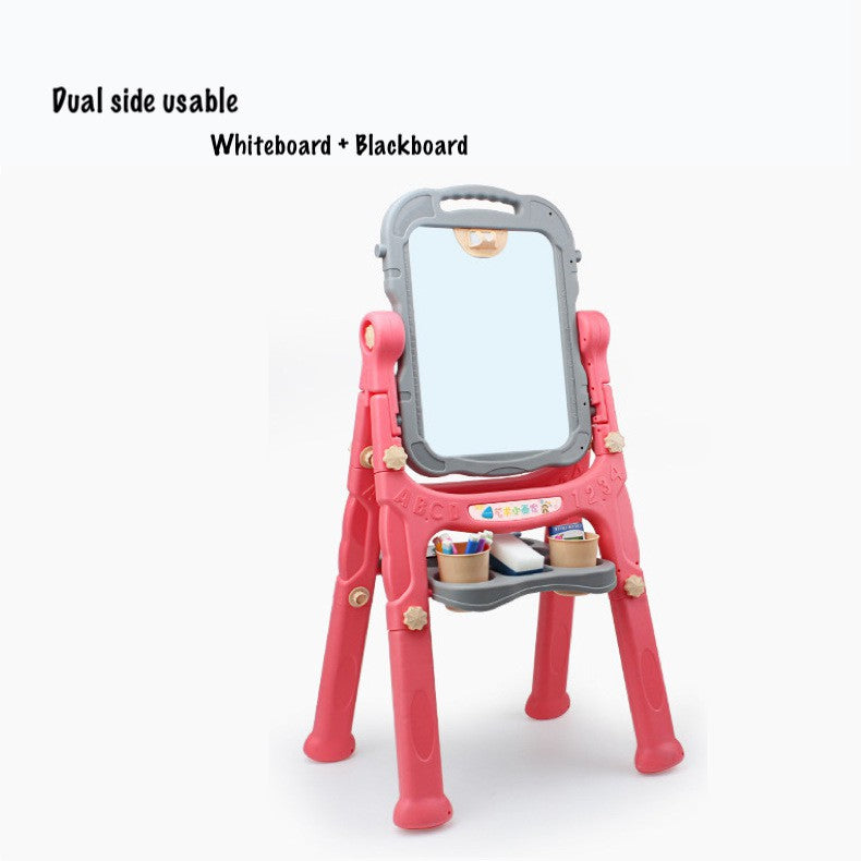 Children Multifunction Easel Drawing Board Adjustable Kids Blackboard and Whiteboard for Sketching