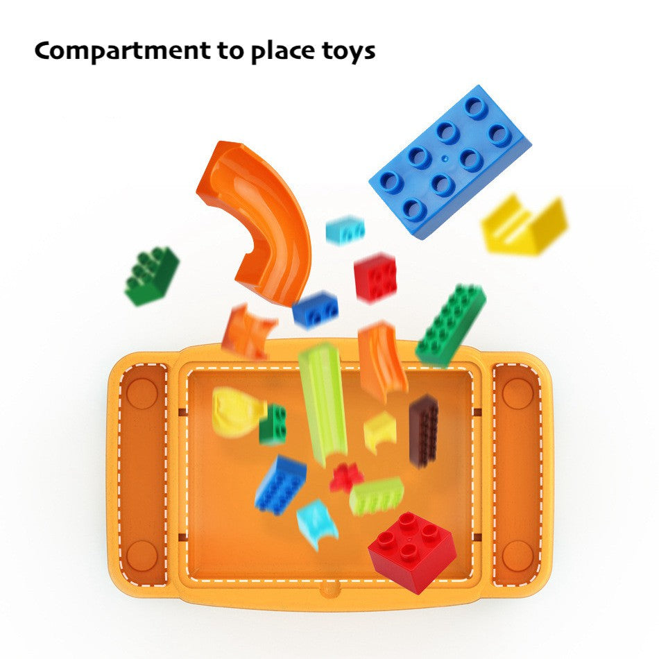 Convertible Kids Toy Blocks Table and Chair Set Nano and Big Block Bricks Toys