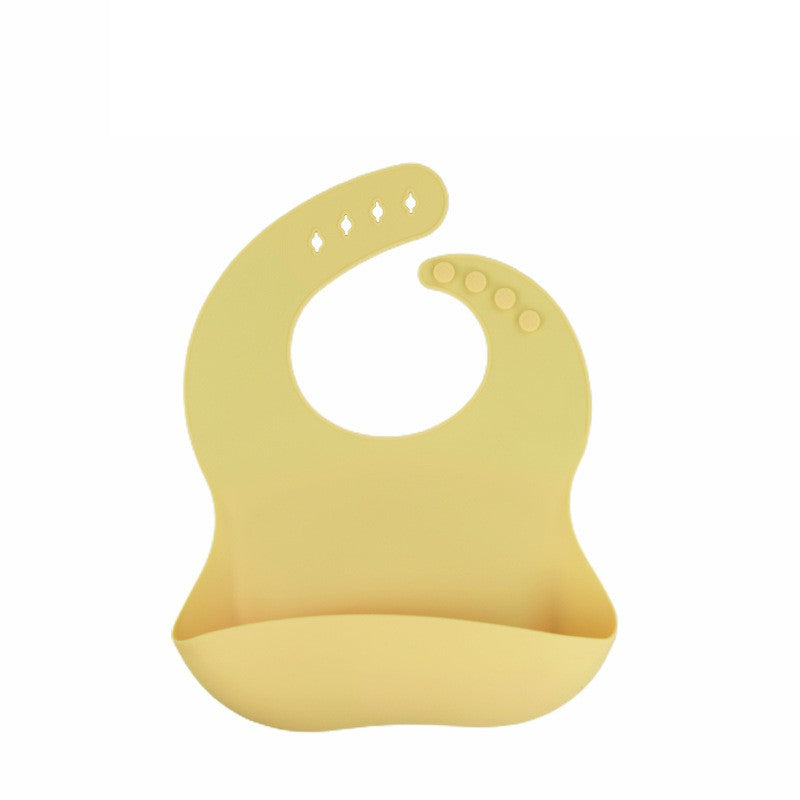 Baby Adjustable Feeding Silicone Bib Waterproof and Easy Clean