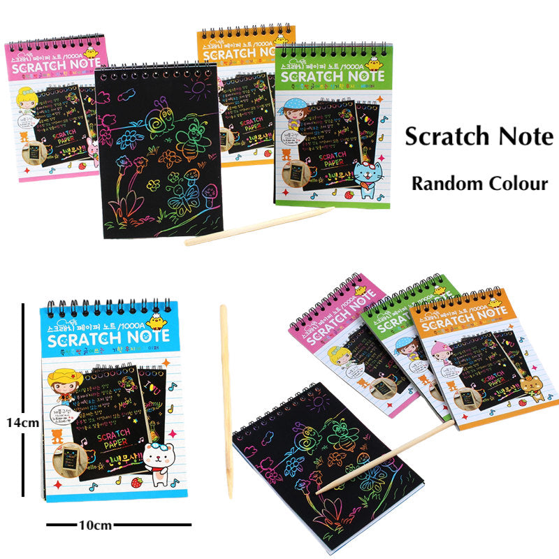 Kids Scratch Note DIY Colourful Scratchpad