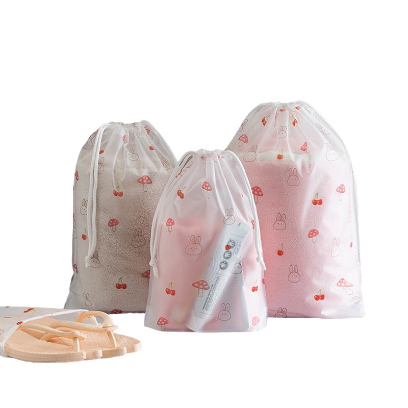 Cute Drawstring Pouch for Travel Organiser and Goodies Storage Bag