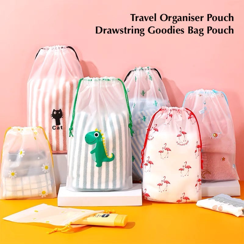 Cute Drawstring Pouch for Travel Organiser and Goodies Storage Bag Cuteboid