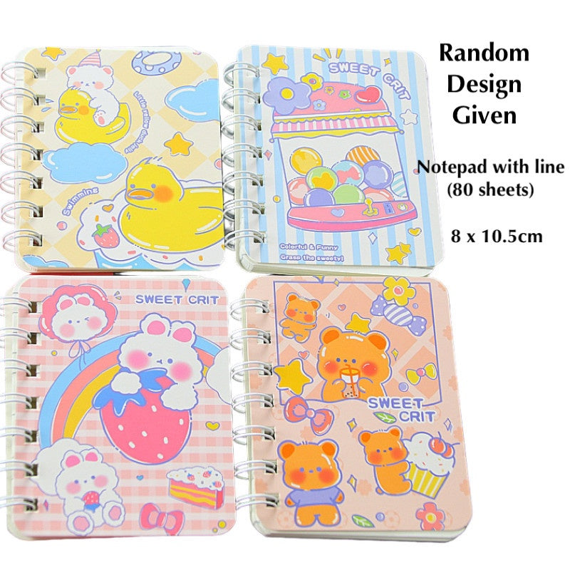 Mini Notebook A7 Kids Cute Notepad for Goodie Bag Children Birthday Gift