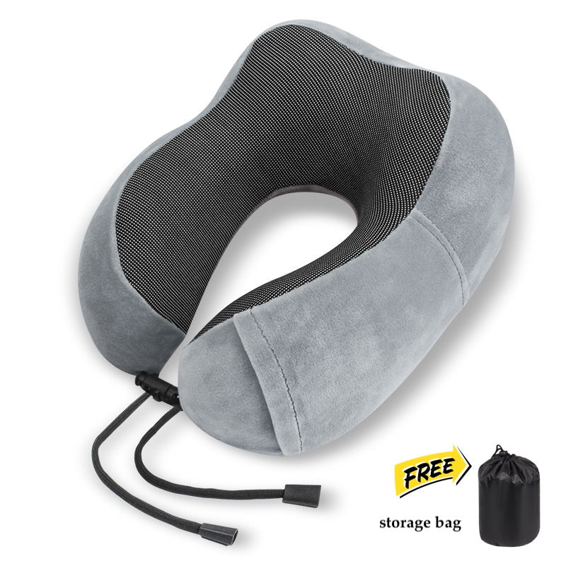 Travel Neck Pillow U Shape Memory Foam Headrest Inflatable Pillows