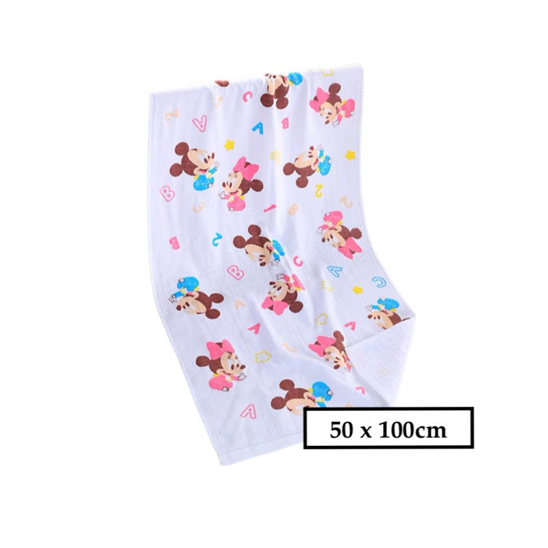 Baby Towels Cute Children Bath Towel Kids Muslin Gauze Water Absorbing Washcloths