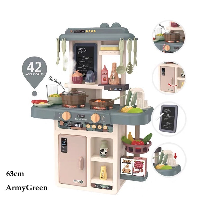 Children Kitchen Toy with Mist 63cm 72cm