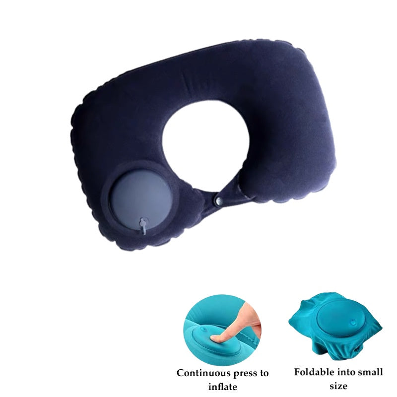 Travel Neck Pillow U Shape Memory Foam Headrest Inflatable Pillows