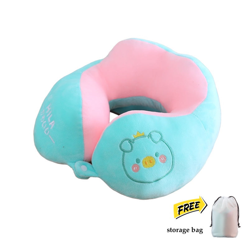Travel Neck Pillow U Shape Memory Foam Headrest Inflatable Pillows