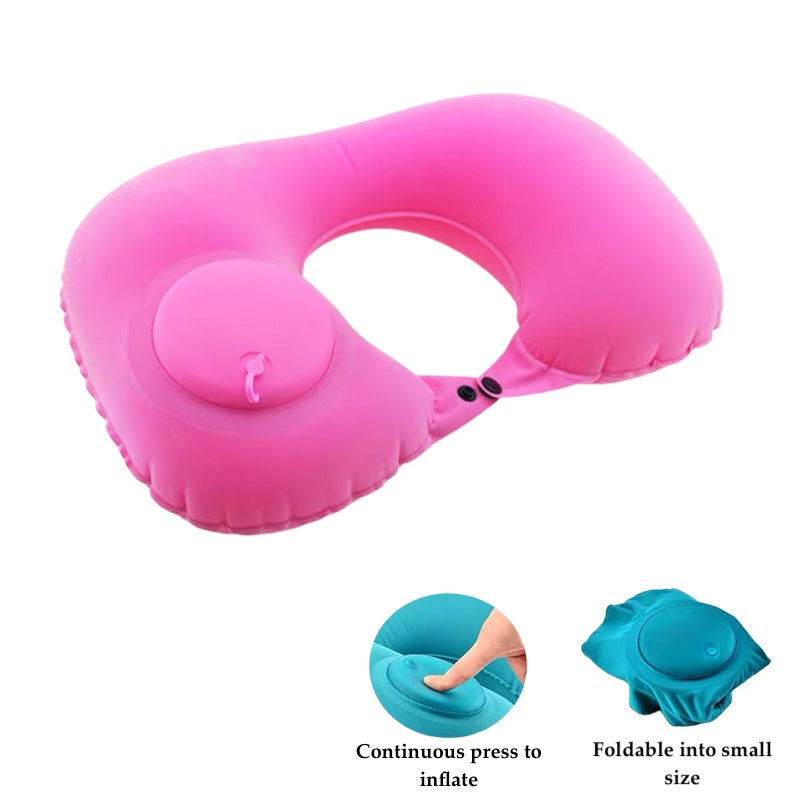 Travel Neck Pillow U Shape Memory Foam Headrest Inflatable Pillows