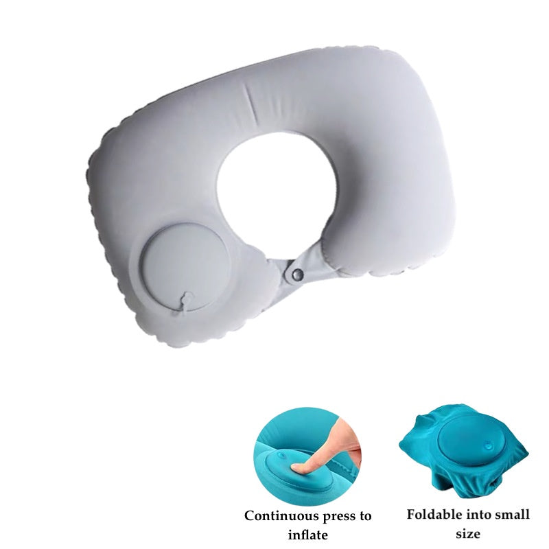 Travel Neck Pillow U Shape Memory Foam Headrest Inflatable Pillows