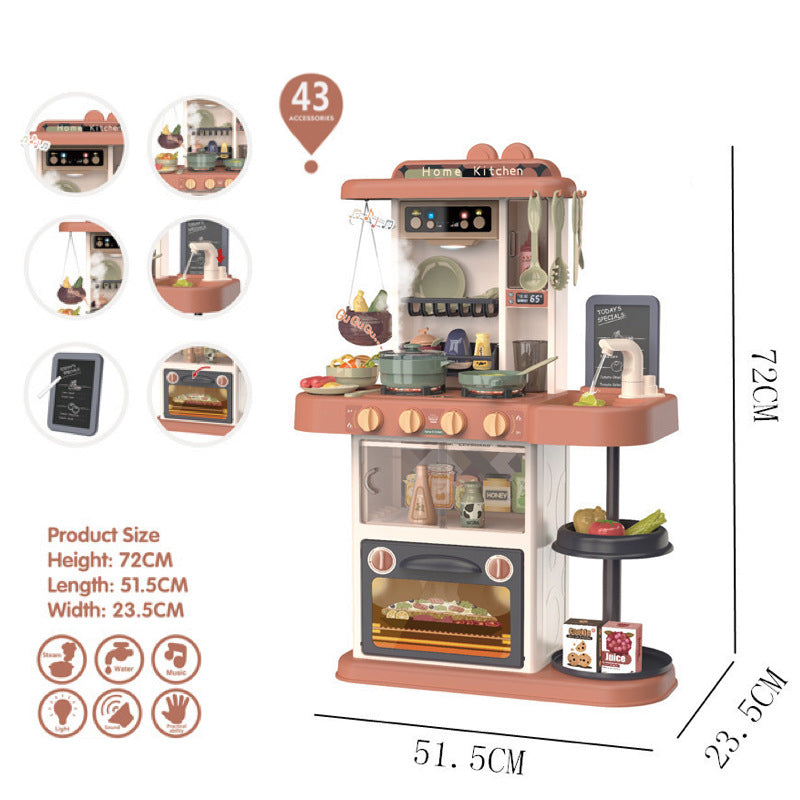 Children Kitchen Toy with Mist 63cm 72cm