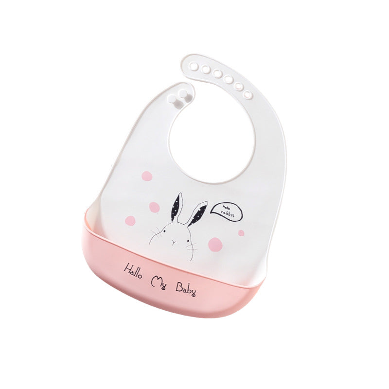 Baby Adjustable Feeding Silicone Bib Waterproof and Easy Clean