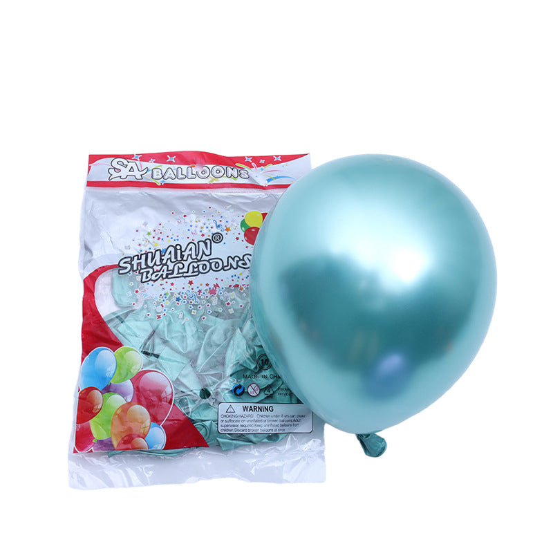 10inch Latex Birthday Balloons Party Supply Air Balloon Toy Macarons and Metallic Colour