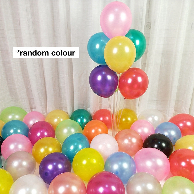 10inch Latex Birthday Balloons Party Supply Air Balloon Toy Macarons and Metallic Colour