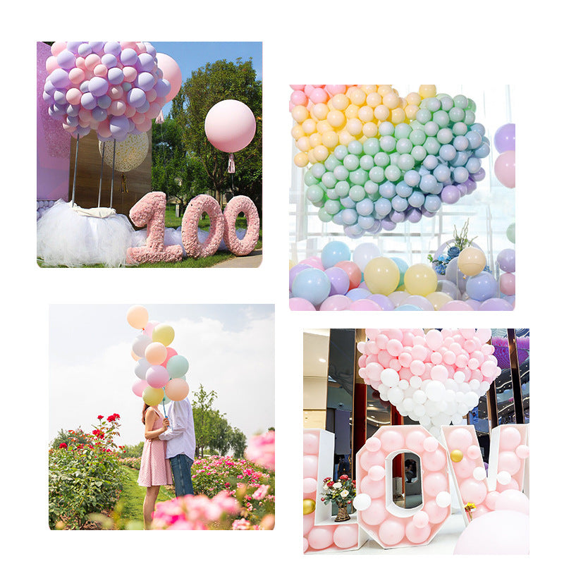 10inch Latex Birthday Balloons Party Supply Air Balloon Toy Macarons and Metallic Colour