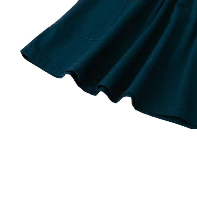 Girl Midi Vintage Summer Dress Batwing Sleeve Ruffle Dresses
